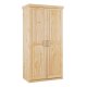 NORDIC LIVING COLLECTION Leon sk�p med 2 d�rrar i massiv furu med 1 stort fack med kl�dst�ng, 1 hatthylla och PVC-handtag