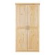 NORDIC LIVING COLLECTION Leon sk�p med 2 d�rrar i massiv furu med 1 stort fack med kl�dst�ng, 1 hatthylla och PVC-handtag