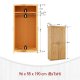 NORDIC LIVING COLLECTION Leon sk�p med 2 d�rrar i massiv furu med 1 stort fack med kl�dst�ng, 1 hatthylla och PVC-handtag