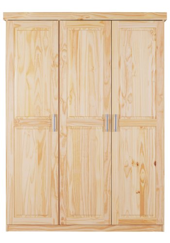 NORDIC LIVING COLLECTION Pelle-skap med 3 d�rer, heltre furu, naturlig utf�relse