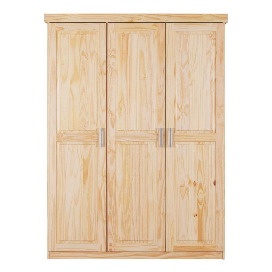 NORDIC LIVING COLLECTION Pelle-skap med 3 d�rer, heltre furu, naturlig utf�relse