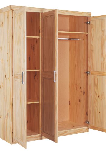 NORDIC LIVING COLLECTION Pelle-skap med 3 d�rer, heltre furu, naturlig utf�relse
