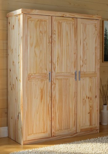 NORDIC LIVING COLLECTION Pelle-skap med 3 d�rer, heltre furu, naturlig utf�relse