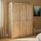 NORDIC LIVING COLLECTION Pelle-skap med 3 d�rer, heltre furu, naturlig utf�relse