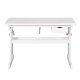 NORDIC LIVING COLLECTION Skrivbord i massiv furu, Baru, rosa/vit, h&ouml;jdjusterbart med tippbart hyllplan, bokhylla och en l�da