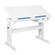 NORDIC LIVING COLLECTION Skrivbord i massiv furu, Baru, rosa/vit, h&ouml;jdjusterbart med tippbart hyllplan, bokhylla och en l�da