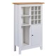NORDIC LIVING COLLECTION Julina vinsk�p i vitt med 1 d&ouml;rr, 3 stora fack och 12 sm� fack, perfekt f&ouml;r vin&auml;lskare