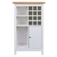 NORDIC LIVING COLLECTION Julina vinsk�p i vitt med 1 d&ouml;rr, 3 stora fack och 12 sm� fack, perfekt f&ouml;r vin&auml;lskare
