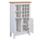 NORDIC LIVING COLLECTION Julina vinsk�p i vitt med 1 d&ouml;rr, 3 stora fack och 12 sm� fack, perfekt f&ouml;r vin&auml;lskare