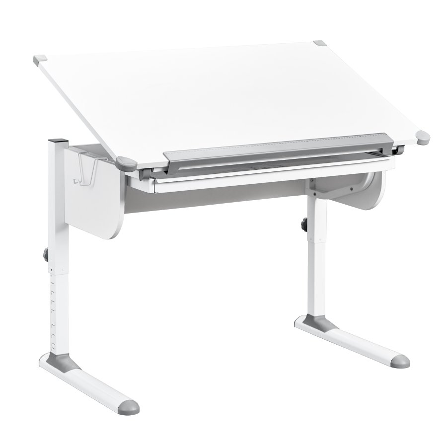 NORDIC LIVING COLLECTION Studare-skrivbord med l�da med tryckfunktion, h&ouml;jdjusterbart och vinklingsbart hyllplan