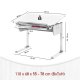 NORDIC LIVING COLLECTION Studare-skrivbord med l�da med tryckfunktion, h&ouml;jdjusterbart och vinklingsbart hyllplan