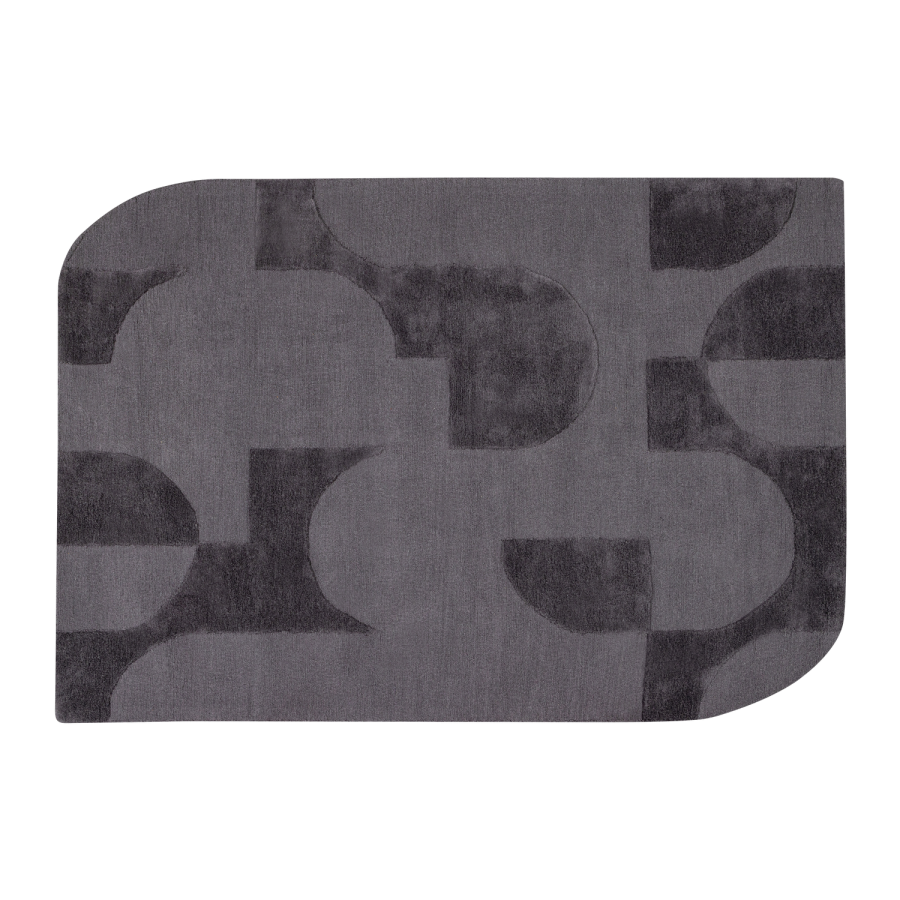 WOOOD Livo Matta Viskos/Ull Gr� 170X240 Cm