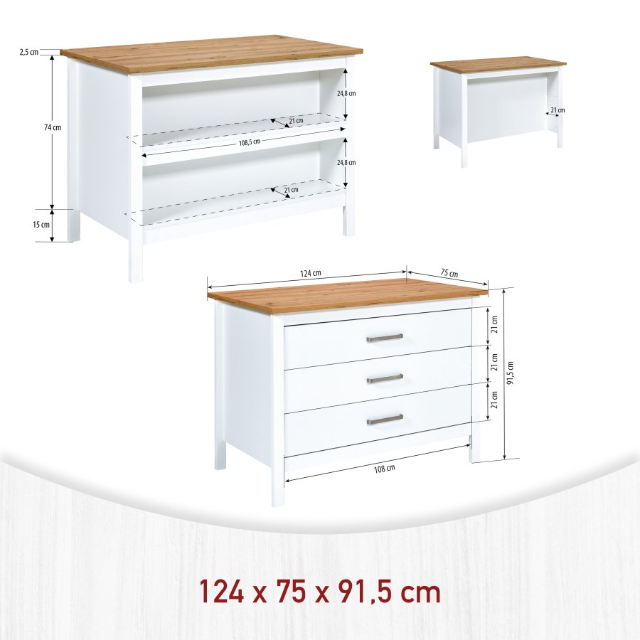NORDIC LIVING COLLECTION Piazza Bianco 3S