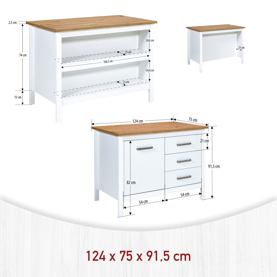 NORDIC LIVING COLLECTION Piazza Bianco 1T3S