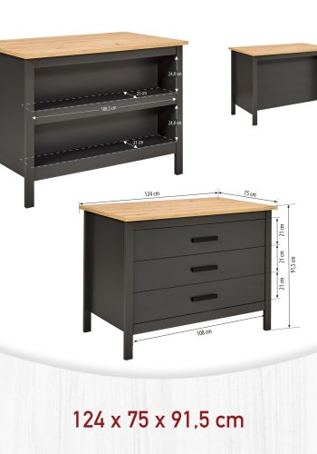 NORDIC LIVING COLLECTION Piazza Nero 3S