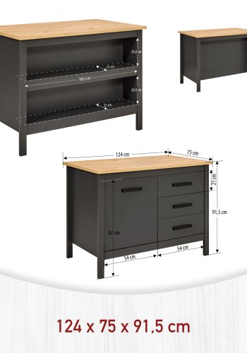 NORDIC LIVING COLLECTION Piazza Nero 1T3S