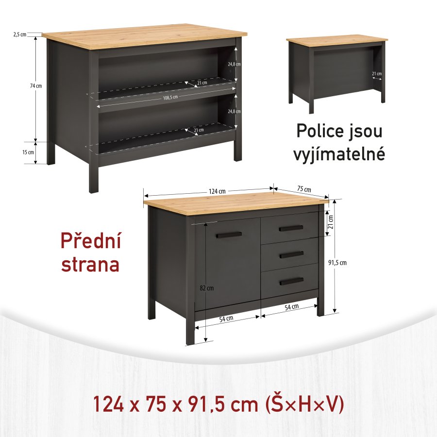 NORDIC LIVING COLLECTION Piazza Nero 1T3S