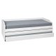 NORDIC LIVING COLLECTION 3-i-1 funktionell soffa Lotar 90x200 tillverkad av massivt tr&auml;, lackerad vit, med 3 liggytor inklusive ribbotten