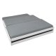 NORDIC LIVING COLLECTION 3-i-1 funktionell soffa Lotar 90x200 tillverkad av massivt tr&auml;, lackerad vit, med 3 liggytor inklusive ribbotten