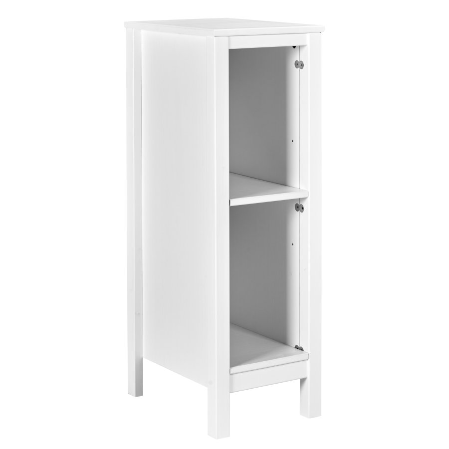 NORDIC LIVING COLLECTION Massiv furuhylle og stellebord fra Chilly Home/Landliv i hvitt. Totalm�l (B x D x H) ca.: 32 x 42,5 x 96 cm