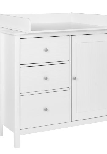 NORDIC LIVING COLLECTION Massiv furuhylla och sk�tbord fr�n Chilly Home/Landliv i vitt. Totalm�tt (B x D x H) ca.: 32 x 42,5 x 96 cm
