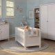 NORDIC LIVING COLLECTION Massiv furuhylle og stellebord fra Chilly Home/Landliv i hvitt. Totalm�l (B x D x H) ca.: 32 x 42,5 x 96 cm