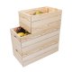 NORDIC LIVING COLLECTION Stapelbar l�da av massivt tr&auml;