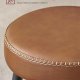 VASAGLE Echo Collection ULBC080K01 Barstole, S�t med 2, K�kkenstole, Morgenmadsstole, Syet Kunstl�der, 61 cm H�j, Hjemmebar, Spisestue, Nem Samling, Karamelbrun