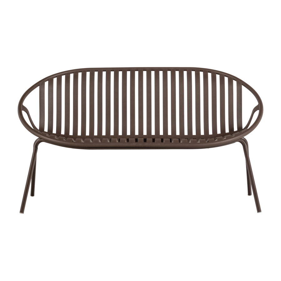 WOOOD Bruce hagebenk 2-seter PP/metall lilla/brun