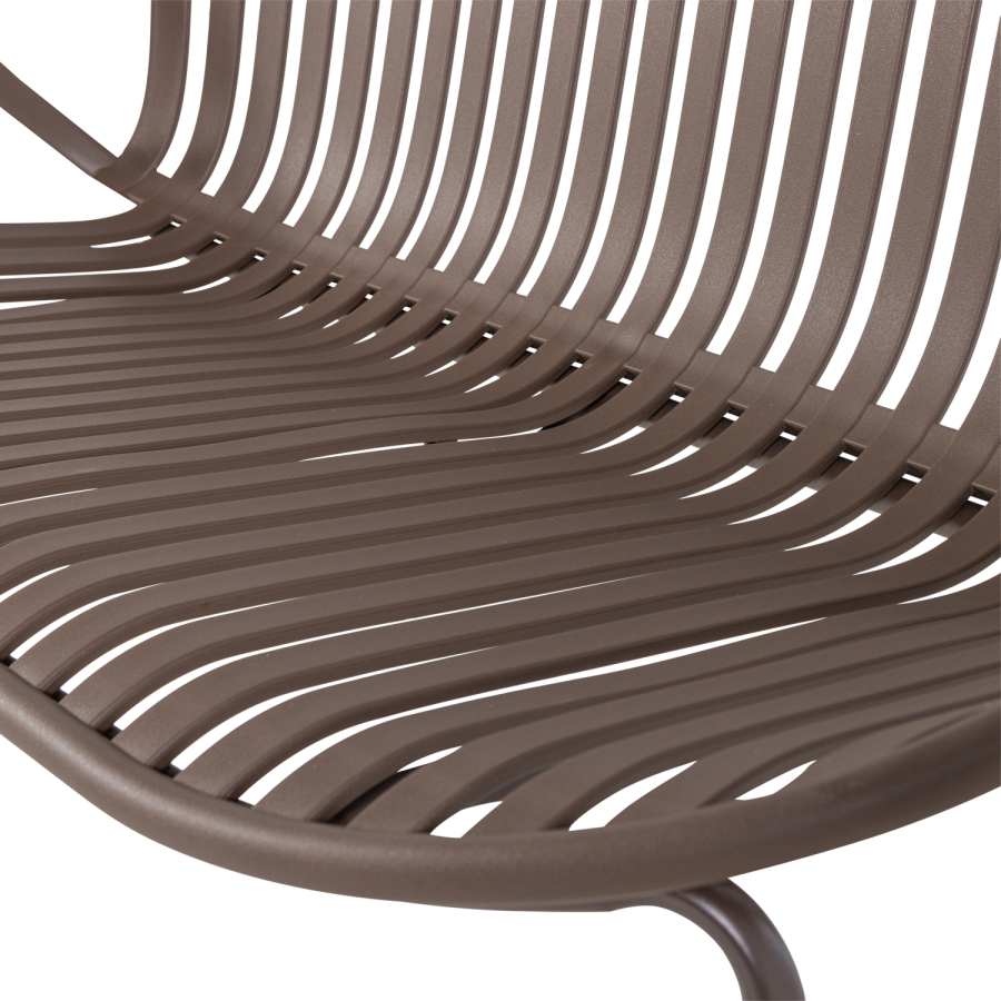 WOOOD Bruce hagebenk 2-seter PP/metall lilla/brun