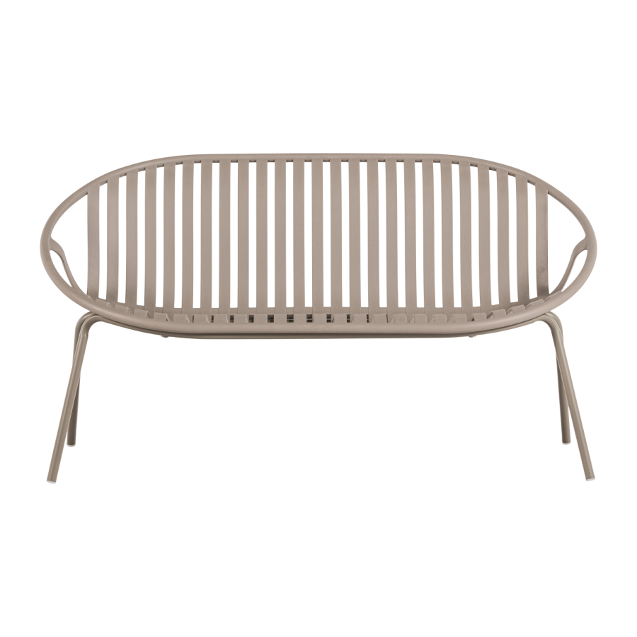 WOOOD Bruce hagebenk med 2 seter, pp/metall, sand