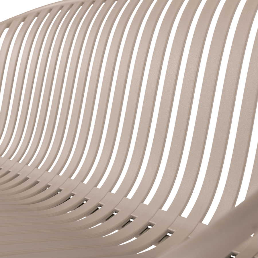 WOOOD Bruce hagebenk med 2 seter, pp/metall, sand