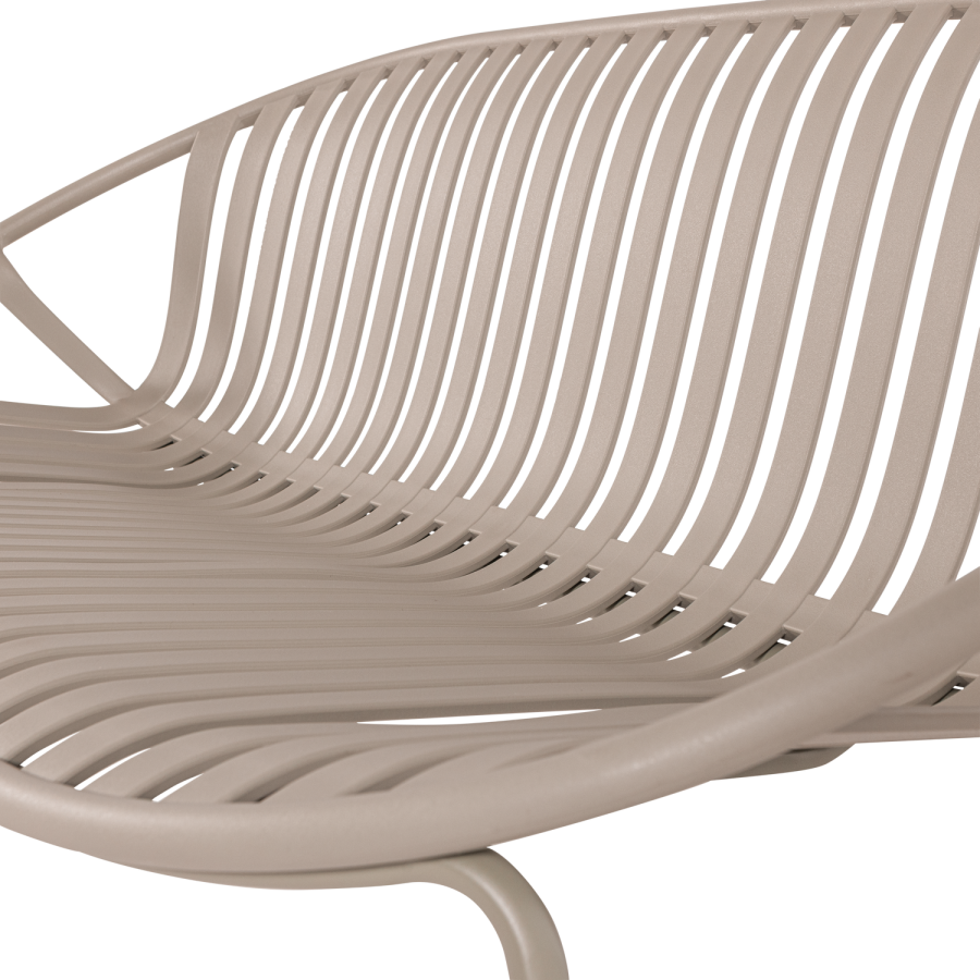 WOOOD Bruce hagebenk med 2 seter, pp/metall, sand