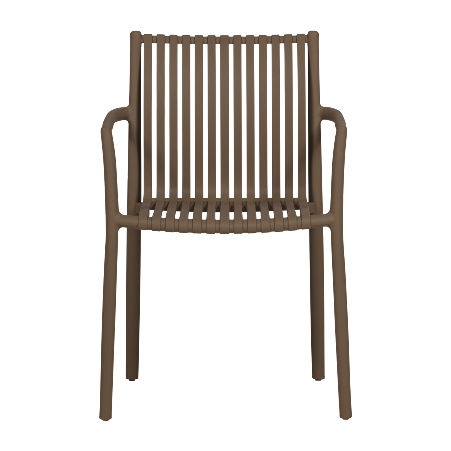 vtwonen Easy Going hagestol plast mellombrun