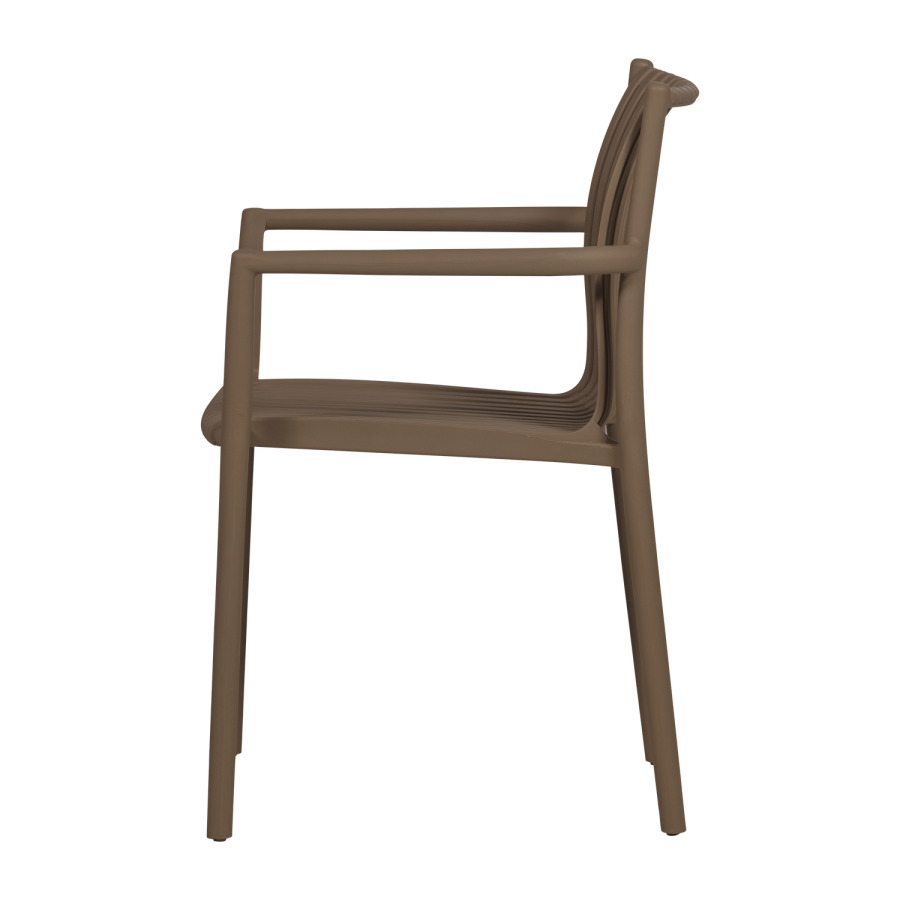 vtwonen Easy Going hagestol plast mellombrun