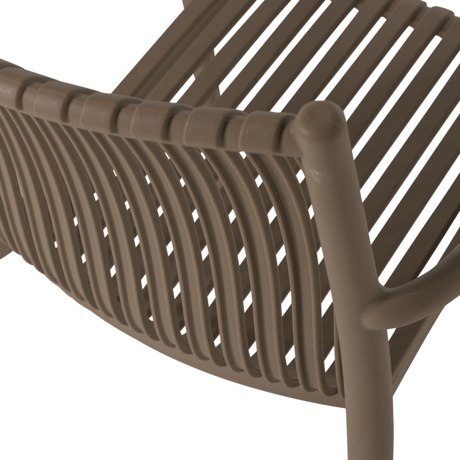 vtwonen Easy Going hagestol plast mellombrun