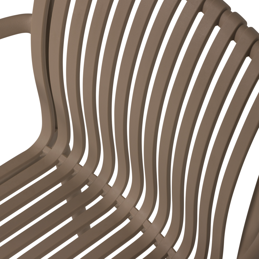 vtwonen Easy Going hagestol plast mellombrun