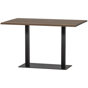 WOOOD Tablo spisebord, rektangulr - cashmere brun egetr og sort metal (120x80)