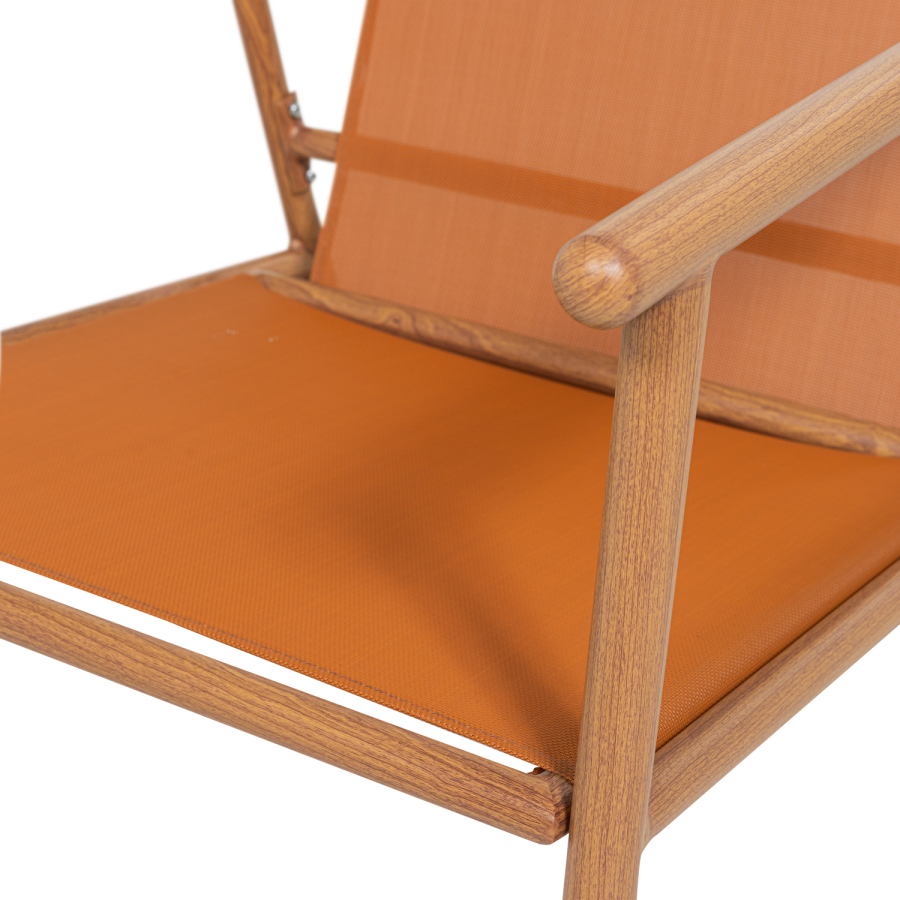 WOOOD Cavero hagestol aluminium Terra/Natur