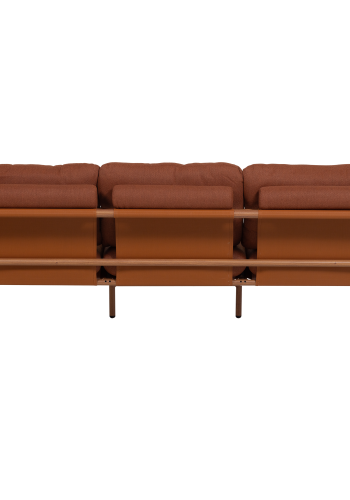 WOOOD Cavero tr&auml;dg�rdssoffa 3-sits aluminium Terra/Natur