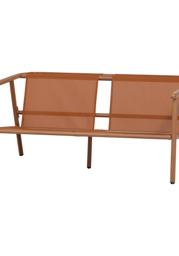 WOOOD Cavero tr&auml;dg�rdssoffa 2-sits aluminium Terra/Natur