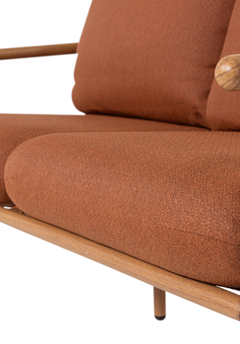 WOOOD Cavero tr&auml;dg�rdssoffa 2-sits aluminium Terra/Natur