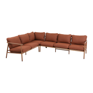 WOOOD Cavero tr&auml;dg�rdsloungeset i aluminium Terra/Natur