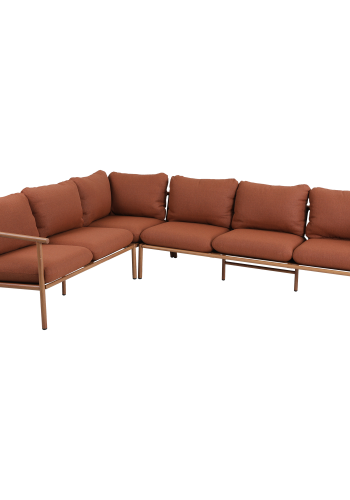 WOOOD Cavero tr&auml;dg�rdsloungeset i aluminium Terra/Natur