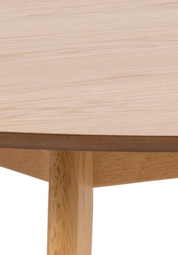 ACT NORDIC Roxby spisebord, rund - natur egefiner og gummitr (140)