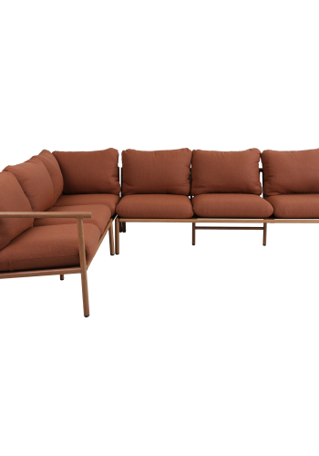 WOOOD Cavero tr&auml;dg�rdsloungeset i aluminium Terra/Natur