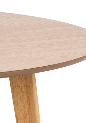 ACT NORDIC Roxby spisebord, rund - natur egefiner og gummitr (140)