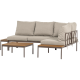 WOOOD Zaro tr&auml;dg�rdsmodul&auml;r loungegrupp metall/polywood beige