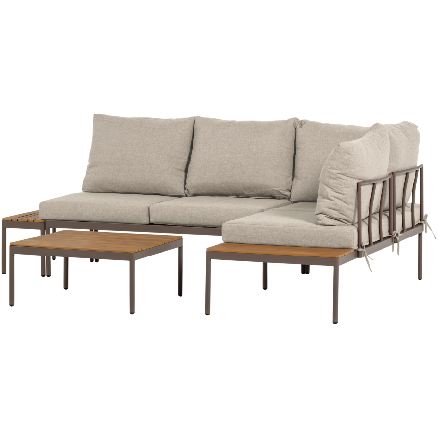 WOOOD Zaro tr&auml;dg�rdsmodul&auml;r loungegrupp metall/polywood beige