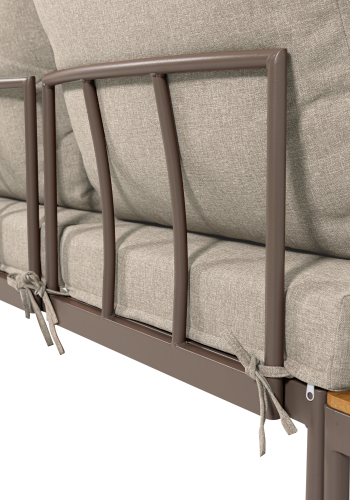 WOOOD Zaro tr&auml;dg�rdsmodul&auml;r loungegrupp metall/polywood beige